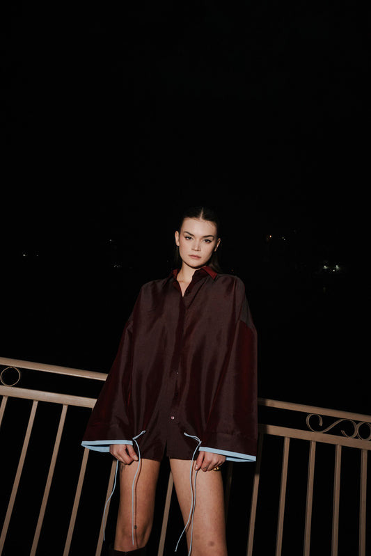Aleca Rosea Oversized Shirt